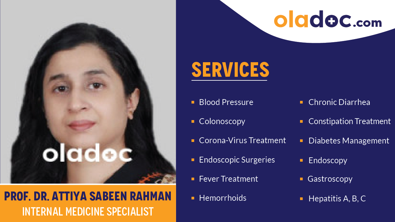 Services provided by Dr.Attiya Sabeen Rahman